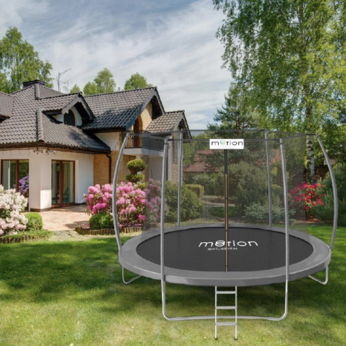 Батут  Jumi Motion Sport Line Premium 10ft (305см) з внутрішньою сіткою сірий - фото №6